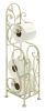 Classic Free standing Metal toilet paper holder, White
