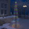 Christmas Cone Tree Colorful 136 LEDs Decoration 27.6"x94.5"