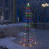 Christmas Cone Tree Colorful 100 LEDs Decoration 27.6"x70.9"