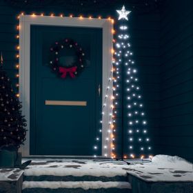 Christmas Cone Tree Cold White 100 LEDs Decoration 27.6"x70.9"