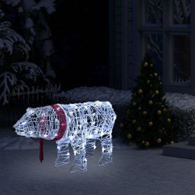 Christmas Light Decoration Bear 45 LEDs 28"x6"x13" Acrylic