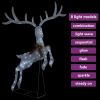 Flying Reindeer Christmas Decoration 120 LEDs Silver Cold White