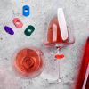 Wine Glass Charms Tags Silicone Wine Glass Drink Markers for Bar Party Martinis Cocktail Champagne