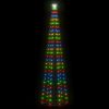 Christmas Cone Tree Colorful 136 LEDs Decoration 27.6"x94.5"