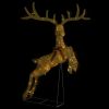Flying Reindeer Christmas Decoration 120 LEDs Gold Warm White