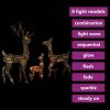 Acrylic Reindeer Family Christmas Decoration 300 LED Colorful