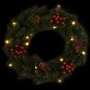 Christmas Wreaths 2 pcs with Decoration Green 17.7"