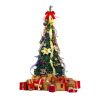 Christmas Tree,6Ft Prelit Christmas Tree with Lights,Artificial Xmas Tree with Led Lights Easy Assembly Foldable Stand