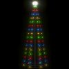 Christmas Cone Tree Colorful 100 LEDs Decoration 27.6"x70.9"