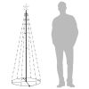 Christmas Cone Tree Cold White 100 LEDs Decoration 27.6"x70.9"