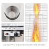 42000 BTU Stainless Steel Material Pyramid Glass Tube Flame Outdoor Heater with Long Strips of Flame with Aluminum Top Reflector Shield Heating Up to