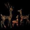 Acrylic Reindeer Family Christmas Decoration 300 LED Colorful