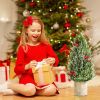 18.5-Inch Snowy Tabletop Christmas Tree with PE Branch Tips and Pulp Base