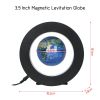 3.5 Inch Magnetic Levitation Floating Globe World Map Tellurion Anti Gravity with LED Light Round Shape Base for Home Office Desk Decoration Children