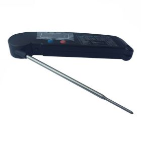 Ultra-thin Foldable Probe Barbecue Thermometer Kitchen Food Electronic Probe Type for Barbecue (size: Black)