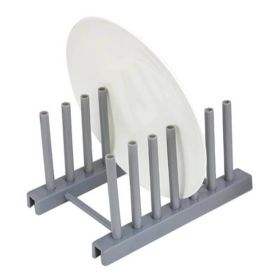 Kitchen Gadgets Multi-function Kitchen Dish Pot Lid Drain Rack Storage Rack (Color: White)