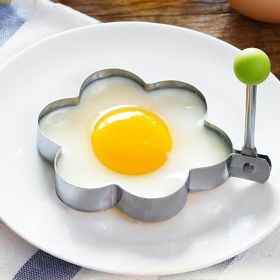 Stainless Steel Egg Mould Cooking Tools Bbq Kitchen Flower Shape Moulds Pancake Kitchen Tool (size: 1 Pcs Flower)