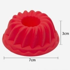 1/2/5/10 Pcs Spiral Ring Cooking Silicone Mold Bakeware Cups Cake Baking Mold Cake Decorate Tool (Color: Red, size: 1Pc)