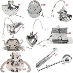 Kitchen Households Tea Infuser Strainer For Filter Stainless Steel Teaspoon Creative Modern Family (size: Z5)