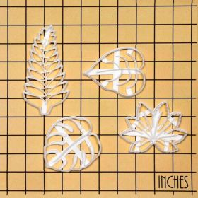 1/4Pcs-Set Leaf Cookie Cutter Set (size: 1Pc Japanese Aralia)