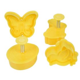 Plastic Biscuit Cutter Baking Mold Kitchen Rabbit Pattern Pastry 3d Mold Cake Decorating Tool (size: 4Pcs (One For Each Pattern))