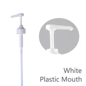 Stainless Steel Ketchup Vinegar Bottle Press Nozzle Sauce Push-type Pump Push-Type Tools Kitchen (Color: White-A)