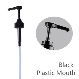 Stainless Steel Ketchup Vinegar Bottle Press Nozzle Sauce Push-type Pump Push-Type Tools Kitchen (Color: Black-A)