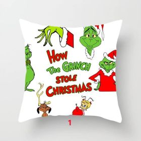 Decorative Cushion Cover Christmas Fun Pillow Cover Christmas Decoration Pillowcase Cushions (size: 1)