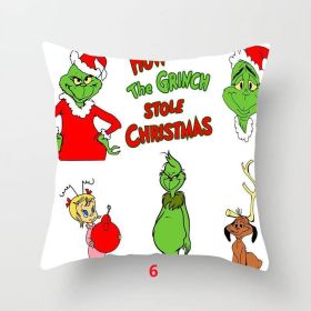 Decorative Cushion Cover Christmas Fun Pillow Cover Christmas Decoration Pillowcase Cushions (size: 6)