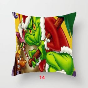 Decorative Cushion Cover Christmas Fun Pillow Cover Christmas Decoration Pillowcase Cushions (size: 14)
