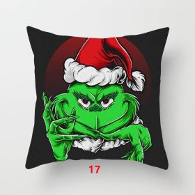Decorative Cushion Cover Christmas Fun Pillow Cover Christmas Decoration Pillowcase Cushions (size: 17)