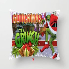 Decorative Cushion Cover Christmas Fun Pillow Cover Christmas Decoration Pillowcase Cushions (size: 7)