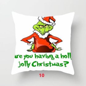 Decorative Cushion Cover Christmas Fun Pillow Cover Christmas Decoration Pillowcase Cushions (size: 10)