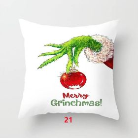 Decorative Cushion Cover Christmas Fun Pillow Cover Christmas Decoration Pillowcase Cushions (size: 21)