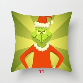 Decorative Cushion Cover Christmas Fun Pillow Cover Christmas Decoration Pillowcase Cushions (size: 11)