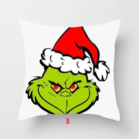 Decorative Cushion Cover Christmas Fun Pillow Cover Christmas Decoration Pillowcase Cushions (size: 3)