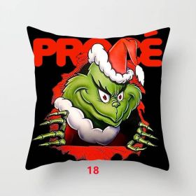 Decorative Cushion Cover Christmas Fun Pillow Cover Christmas Decoration Pillowcase Cushions (size: 18)