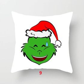 Decorative Cushion Cover Christmas Fun Pillow Cover Christmas Decoration Pillowcase Cushions (size: 9)