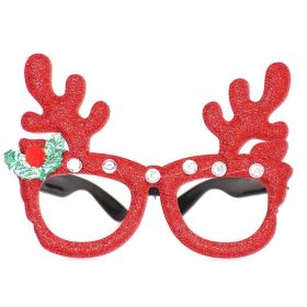 Christmas Decorations Adult Children Toys Santa Claus Snowman Antler Glasses Christmas Glasses (Color: As The Picture 9)