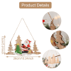 Christmas Santa Claus Door Wooden Hanging Pendant Merry Christmas Decoration For Home 2021 Xmas Navidad Noel Gifts New Year 2022