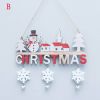Christmas Santa Claus Door Wooden Hanging Pendant Merry Christmas Decoration For Home 2021 Xmas Navidad Noel Gifts New Year 2022