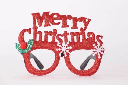 Christmas Decorations Adult Children Toys Santa Claus Snowman Antler Glasses Christmas Glasses (Color: As The Picture 6)