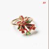 Metal Christmas Tree Napkin Rings Bow Flower Wreath Mouth Ring Wedding Banquet Hotel Table Supplies