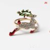 Metal Christmas Tree Napkin Rings Bow Flower Wreath Mouth Ring Wedding Banquet Hotel Table Supplies