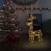 Reindeer Christmas Decoration 90 LEDs 23.6"x6.3"x39.4" Acrylic