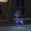 Reindeer Christmas Decoration 90 LEDs 23.6"x6.3"x39.4" Acrylic