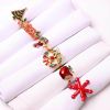 Metal Christmas Tree Napkin Rings Bow Flower Wreath Mouth Ring Wedding Banquet Hotel Table Supplies