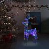 Reindeer Christmas Decoration 90 LEDs 23.6"x6.3"x39.4" Acrylic