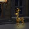 Reindeer Christmas Decoration 90 LEDs 23.6"x6.3"x39.4" Acrylic