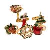 Metal Christmas Tree Napkin Rings Bow Flower Wreath Mouth Ring Wedding Banquet Hotel Table Supplies